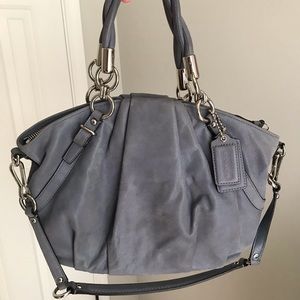 Coach distressed shimmer leather bag